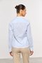Camisa Feminina Slim Básica de Algodão Listrada