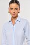 Camisa Feminina Slim Básica de Algodão Listrada