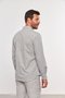 Camisa Masculina Slim Manga Comprida Cinza Xadrez