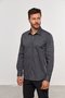 Camisa Masculina Slim Manga Comprida Preta