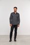 Camisa Masculina Slim Manga Comprida Preta