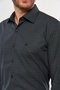 Camisa Masculina Slim Social Manga Comprida Preto Xadrez