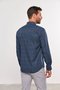 Camisa Masculina Social Slim Manga Comprida Marinho Xadrez