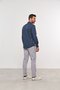 Camisa Masculina Social Slim Manga Comprida Marinho Xadrez