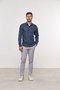 Camisa Masculina Social Slim Manga Comprida Marinho Xadrez