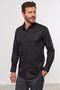 Camisa Masculina Super Slim de Algodão Fio 50 Preta
