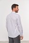 Camisa Slim Masculina Manga Comprida Cinza Claro