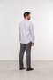 Camisa Slim Masculina Manga Comprida Cinza Claro