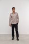 Camisa Slim Masculina Manga Comprida Kaki