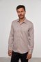 Camisa Slim Masculina Manga Comprida Kaki