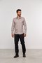 Camisa Slim Masculina Manga Comprida Kaki