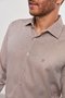 Camisa Slim Masculina Manga Comprida Kaki