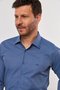 Camisa Social Masculina Slim Manga Comprida Azul Escuro