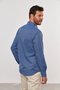 Camisa Social Masculina Slim Manga Comprida Azul Escuro