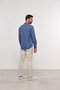 Camisa Social Masculina Slim Manga Comprida Azul Escuro