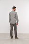 Camisa Social Slim Masculina Manga Comprida Cinza Xadrez