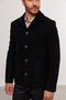 Casaco Curto de Lã Masculino Preto