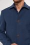 Casaco de Lã Masculino Longo Azul