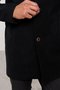 Casaco de Lã Masculino Longo Preto