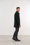 Casaco de Lã Masculino Longo Preto