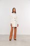 Casaco Feminino Reto Alongado 2 Botões Off White