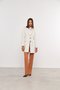 Casaco Feminino Reto Alongado 2 Botões Off White