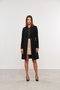 Casaco Longo de Lã Feminino Preto