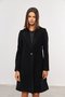 Casaco Longo de Lã Feminino Preto