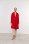 Casaco Longo de Lã Feminino Vermelho