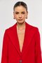 Casaco Longo de Lã Feminino Vermelho