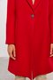 Casaco Longo de Lã Feminino Vermelho