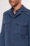Casaco Masculino Curto de Lã com Bolsos Azul
