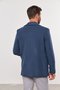 Casaco Masculino Curto de Lã com Bolsos Azul
