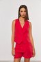Colete Feminino Curto Vermelho