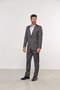 Costume Masculino Slim 2 Botões Lapela Fina Grafite