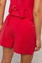 Short Feminino Curto de Alfaiataria Vermelho