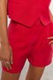 Short Feminino Curto de Alfaiataria Vermelho