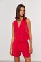 Short Feminino Curto de Alfaiataria Vermelho