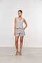 Short Feminino de Alfaiataria Curto Cinza Claro