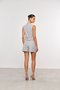 Short Feminino de Alfaiataria Curto Cinza Claro