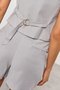 Short Feminino de Alfaiataria Curto Cinza Claro